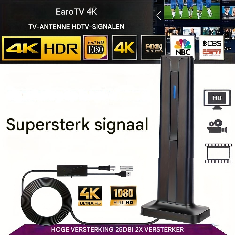 EaroTV 4K – Gratis tv kijken in haarscherpe HD & 4K
